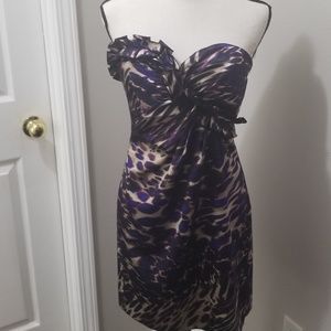 Jump Girl sz 7/8 Purple and cream strapless dress
